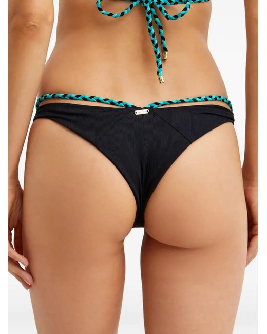 Beach Bunny Black Lex Tango Braided Bikini Bottoms