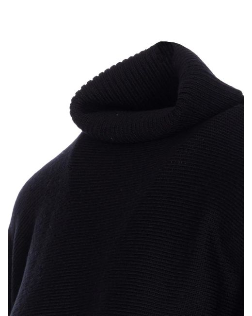 MICHAEL Michael Kors Blue Roll-Neck Wool Sweater