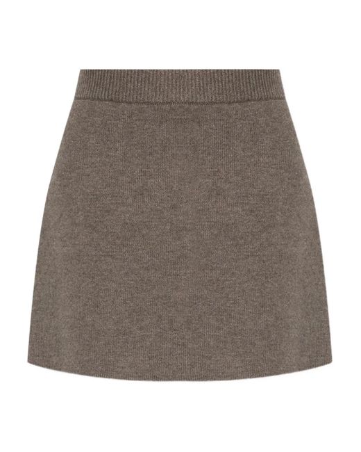 Lisa Yang Ribgebreide Mini-Rok in het Gray