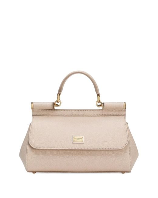 Dolce & Gabbana Natural Mittelgroße Sicily Handtasche