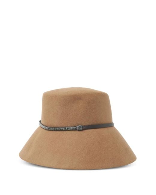 Peserico Natural Filzhut mit Perlenband