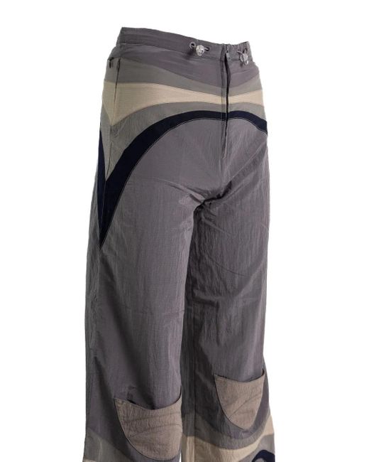 ERL Gray Panelled Drawstring Trousers for men
