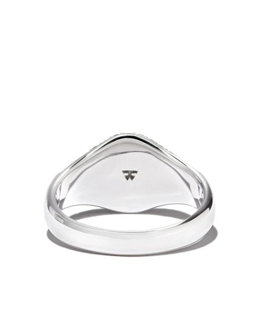 Tom Wood Green Gradient Crystal-Embellished Ring for men