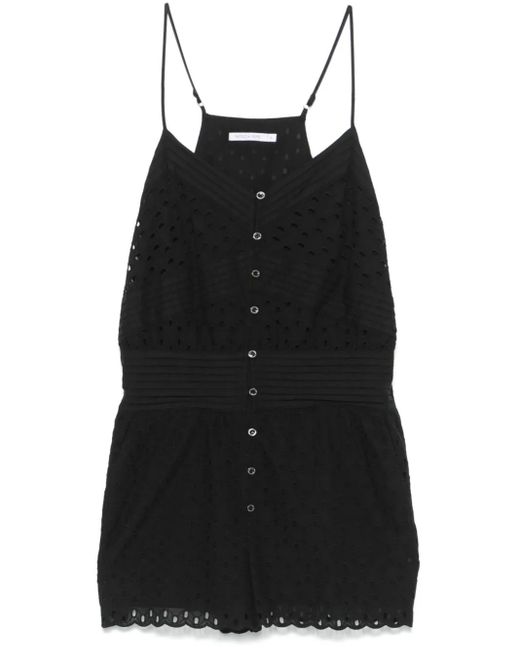 Patrizia Pepe Black Broderie-Anglaise Jumpsuit