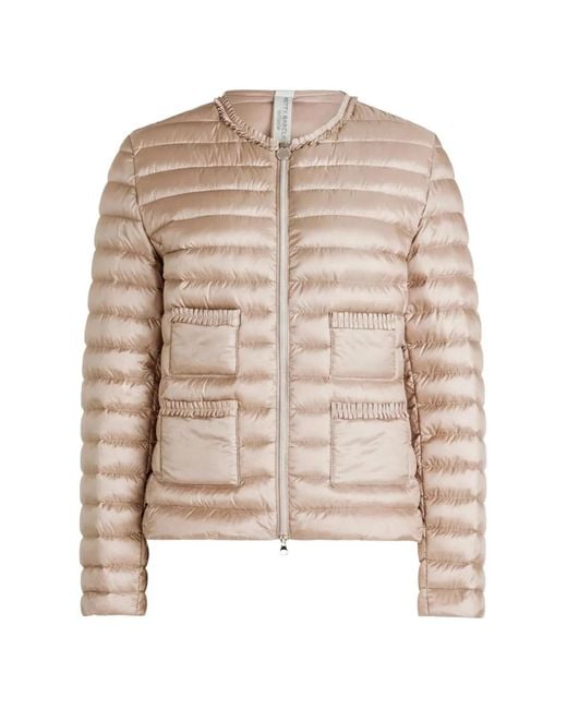 Betty Barclay Natural Quilted Ruffled Jacket