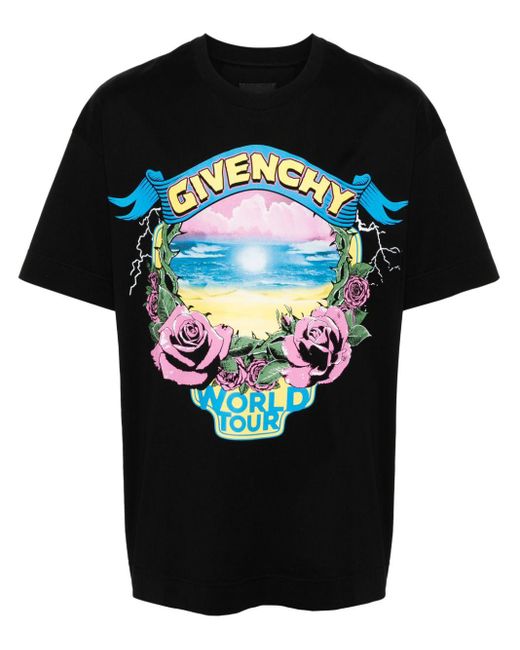 メンズ Givenchy World Tour Tシャツ Black