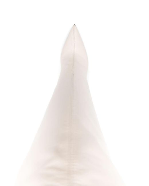 Le Silla White Eva 120mm Thigh-high Leather Boots