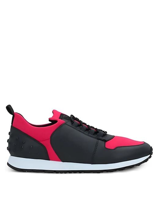 Tod's Red Studded Leather Sneakers
