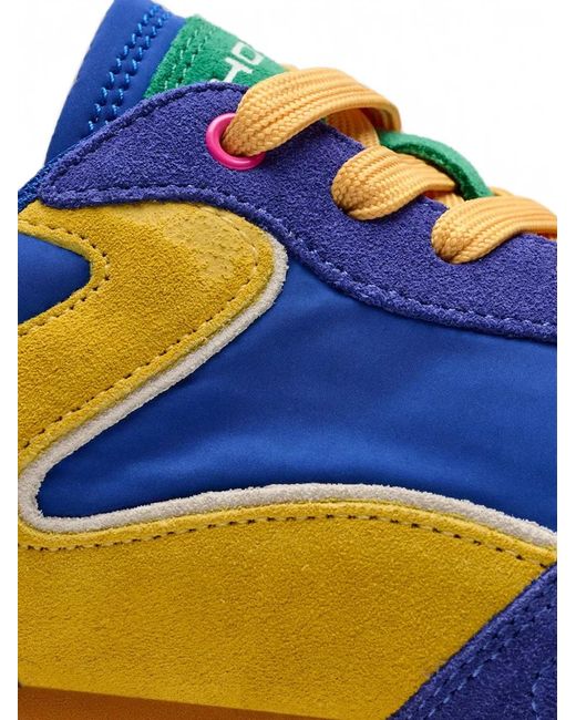 HOFF Blue City Dopamine Panelled Suede-Trim Sneakers
