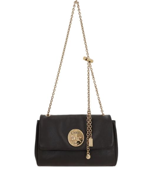 Bolso de hombro Heritage con cadena Chloé de color Black