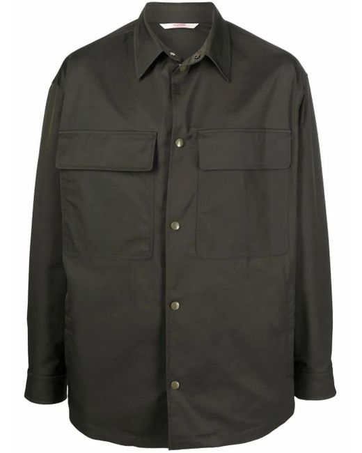 Valentino Garavani Black Shirt-Style Jacket for men