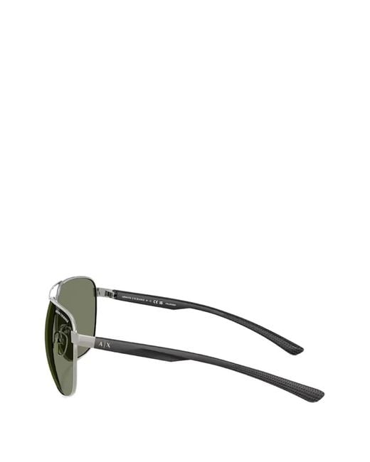 ARMANI EXCHANGE Green Pilot-Frame Sunglasses for men