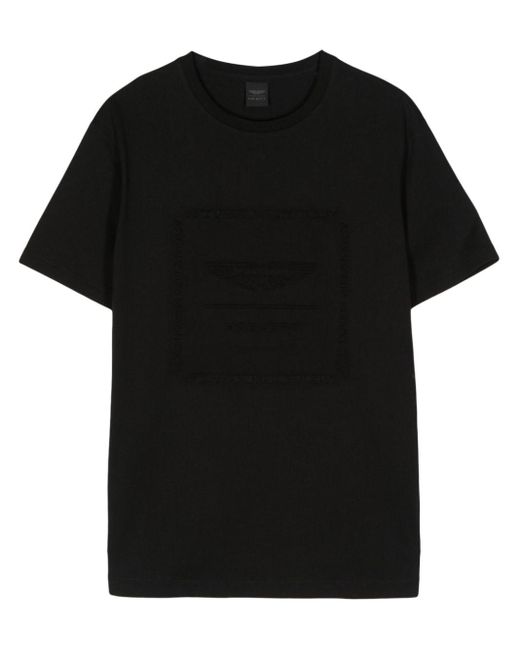 Hackett Black Crew Neck Cotton T-shirt for men