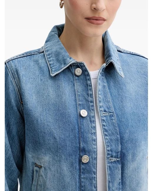 Chaqueta vaquera con cierre de botón Boss de color Blue