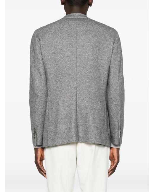 Latorre Gray Notched-Lapel Single-Breasted Blazer for men