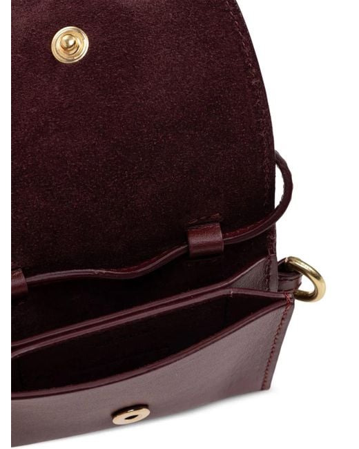 LIE STUDIO Leren Crossbodytas in het Purple