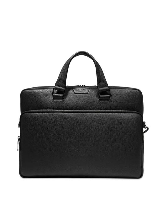Lancel Black Come 15'6 Briefcase for men