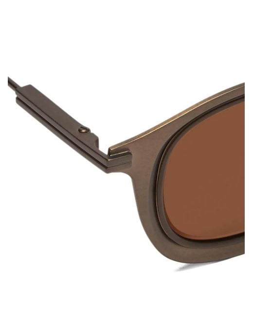 Zegna Brown Round-Frame Sunglasses for men