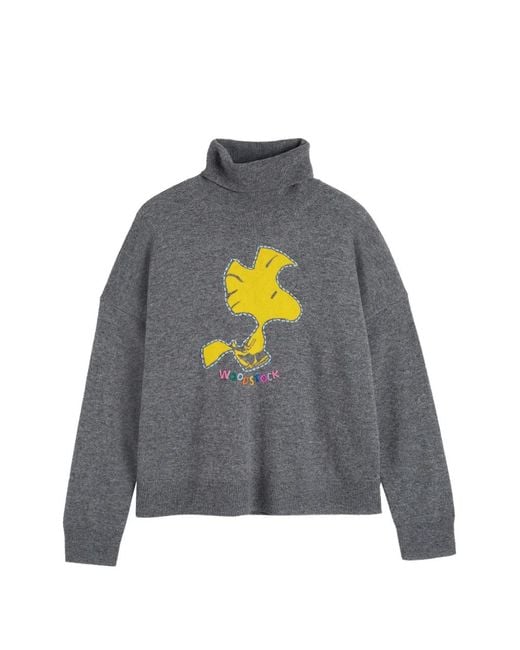 Chinti & Parker Gray Woodstock Turtleneck Sweater