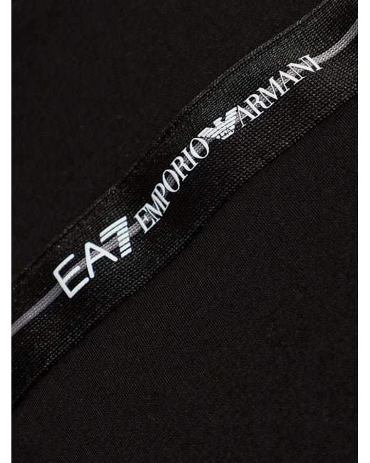 EA7 Black Crew Neck Top