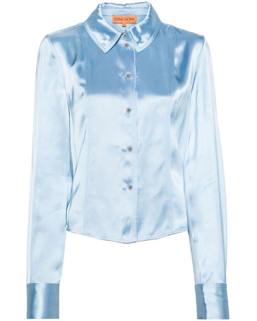 Stine Goya Blue Shane Seam-detail Shirt