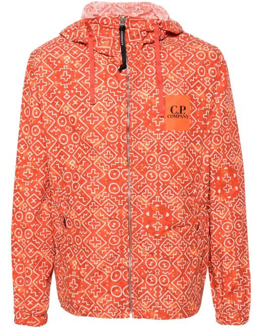 Chaqueta con capucha y estampado Inca C P Company de hombre de color Orange