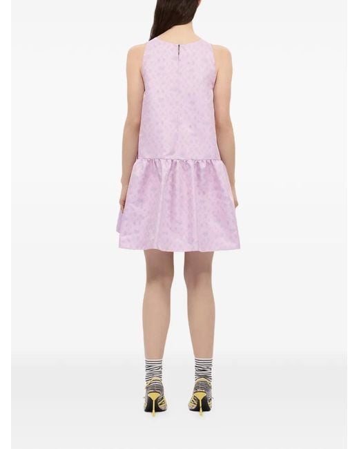MSGM Pink Scoop-Neck Mini Dress