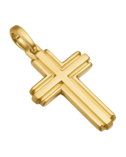 David Yurman Metallic 18Kt Deco Cross Pendant (34Mm) for men