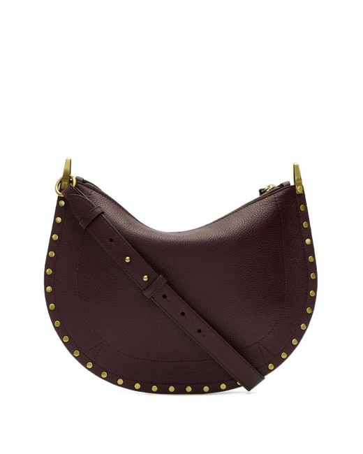 Isabel Marant Brown Oskan Studded Shoulder Bag