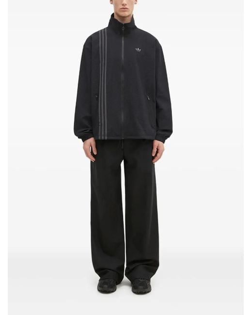 Giacca Seersucker Firebird Con Zip di Adidas in Black da Uomo