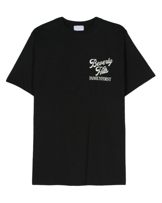T-shirt con stampa grafica di FAMILY FIRST in Black da Uomo