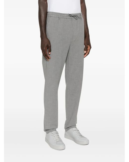 Les Deux Gray Drawstring-Waist Straight-Leg Trousers for men