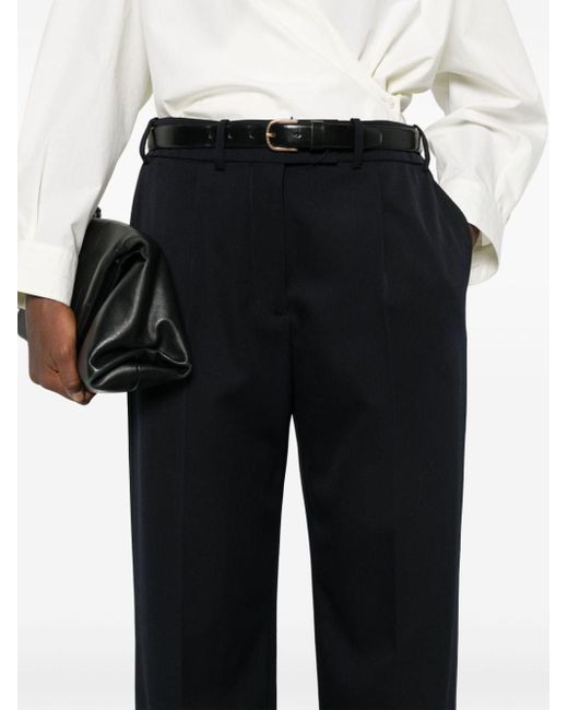 The Row Black Roan Straight-leg Trousers
