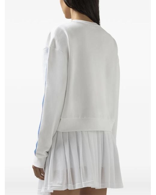 Gcds White Logo-Detail Sweatshirt