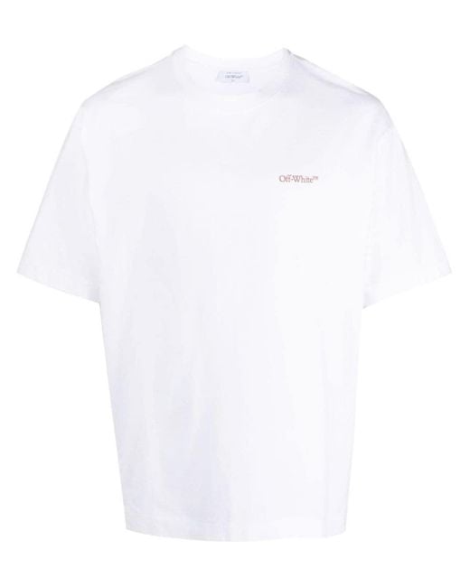 Off-White c/o Virgil Abloh White Logo-print Short-sleeve T-shirt for men