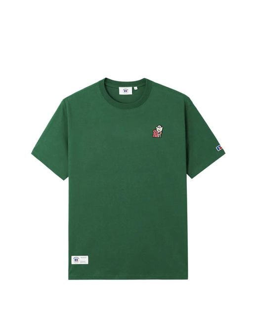 Chocoolate Green Bear-Appliqué T-Shirt for men