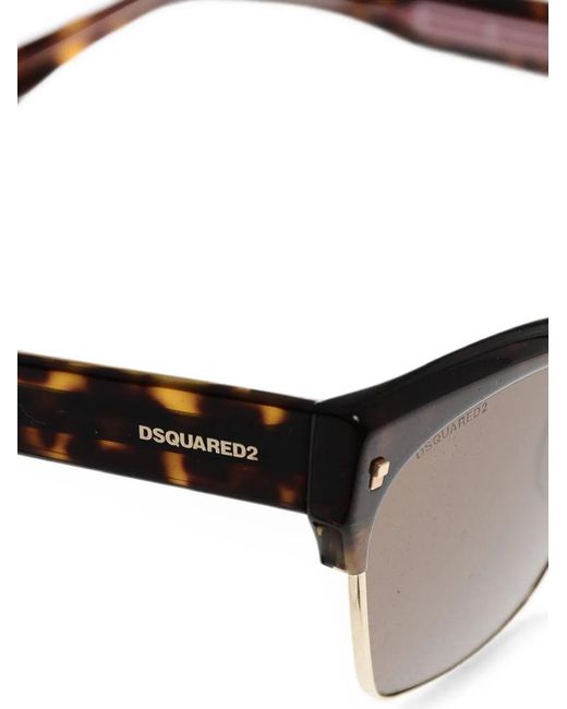 DSquared² White Tortoiseshell-Effect Cat-Eye Sunglasses
