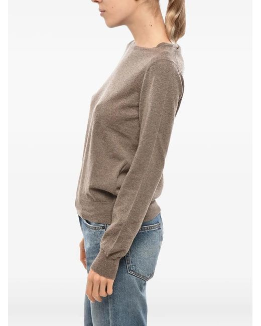 Malo Gray Crew-Neck Long-Sleeve Sweater