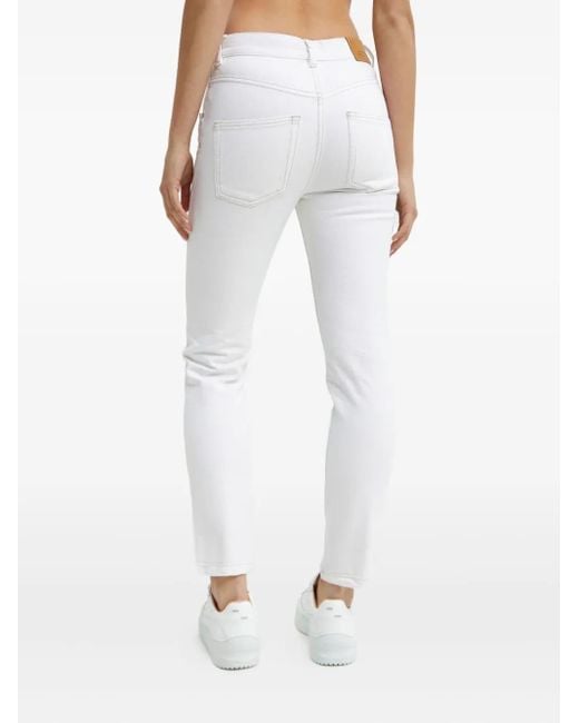 Isabel Marant White Logo-Patch Jeans