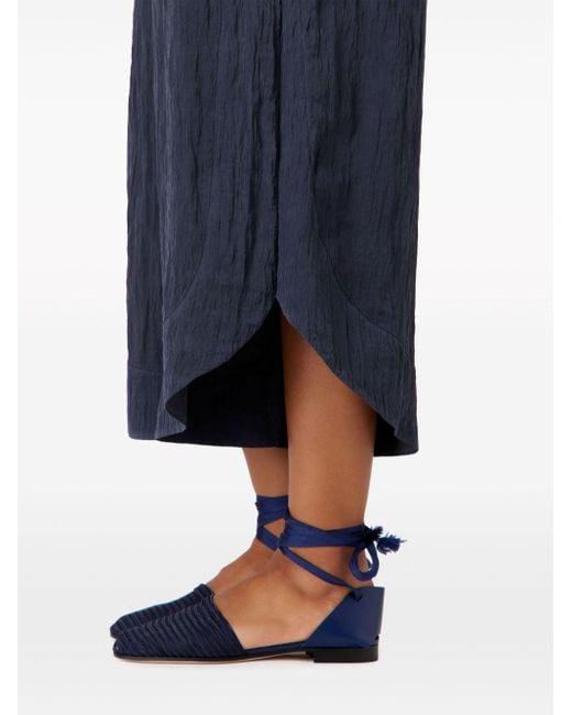 Pantalones anchos estilo capri Emporio Armani de color Blue