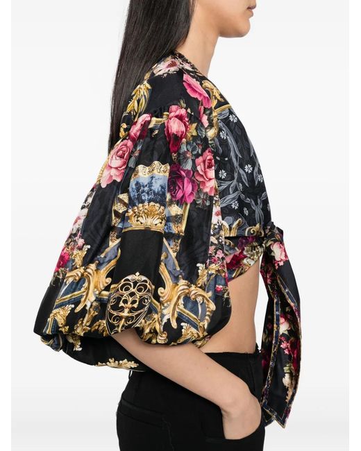 Camilla Black Silk Blouse
