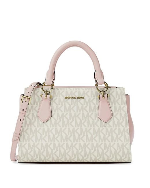 Michael Kors Natural Petit Sac Cabas Marilyn À Motif Monogrammé