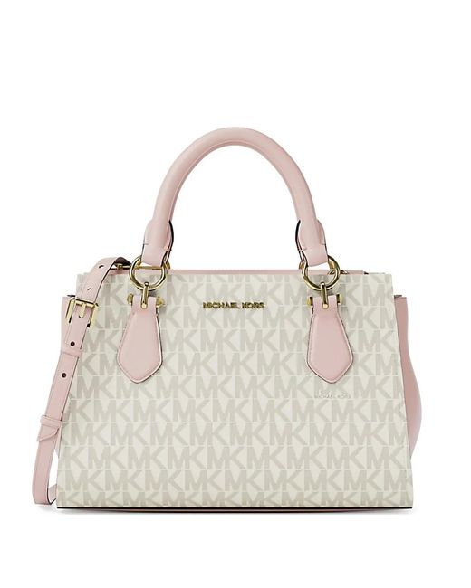 Michael Kors Natural Petit Sac Cabas Marilyn À Motif Monogrammé