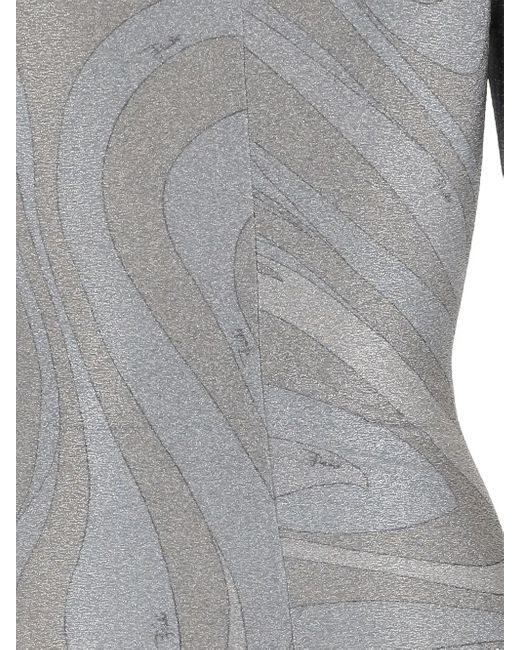 Emilio Pucci Gray Patterned Top