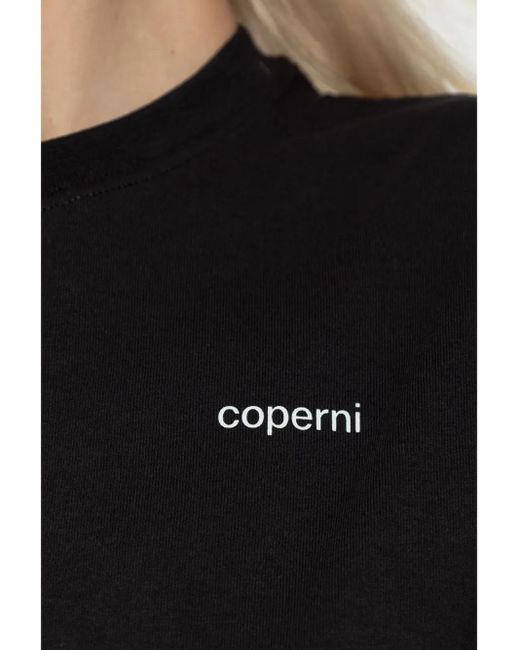 Coperni Black Logo-Print Bodysuit