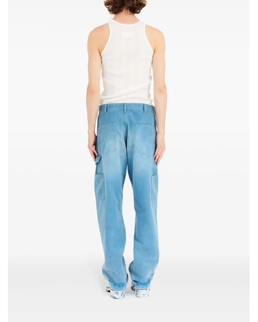 Maison Margiela Blue Low Crotch Clear Jeans for men
