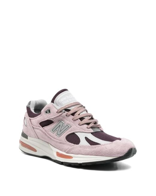 New Balance Pink 991 Suede Sneakers
