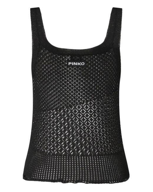 Pinko Black Perforated Top