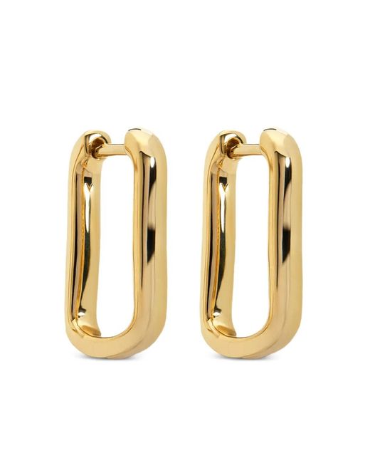 Monica Vinader Metallic Recycled 18K Vermeil Alta Capture Huggie Earrings