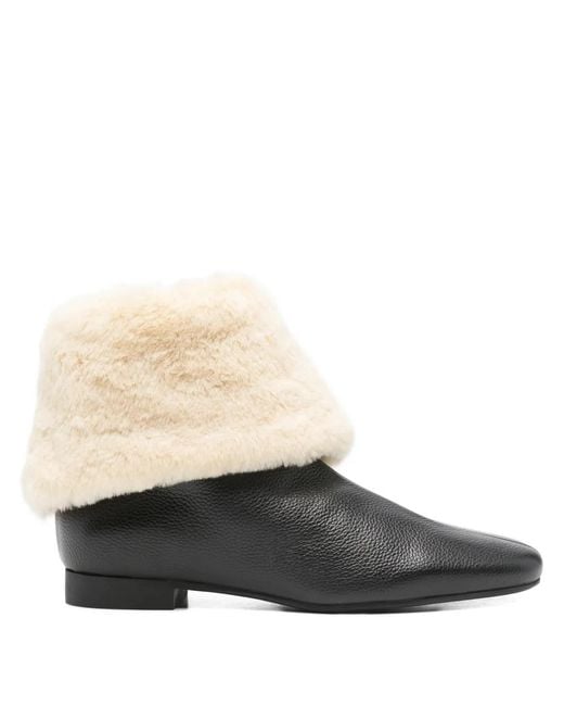Totême Black Stiefel Mit Shearling